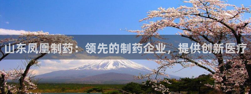 九游会老哥必备的交流社区九：山东凤凰制药：领先的制药企业，提供创新医疗