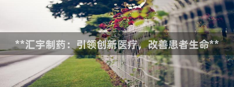 九游会老哥俱乐部官网首页：**汇宇制药：引领创新医疗，改善患者生命**