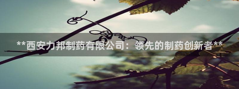 九游会老哥俱乐部必备的交流社区：**西安力邦制药有限公司：领先的制药创新者**