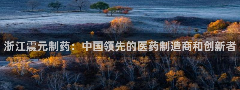 九游会老哥俱乐部交流社区：浙江震元制药：中国领先的医药制造商和创新者