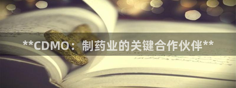 九游老哥俱乐部官网登录入口：**CDMO：制药业的关键合作伙伴**