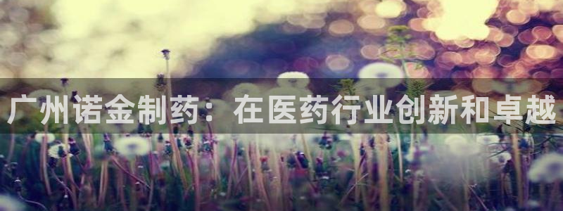 usdt九游会老哥俱乐部：广州诺金制药：在医药行业创新和卓越