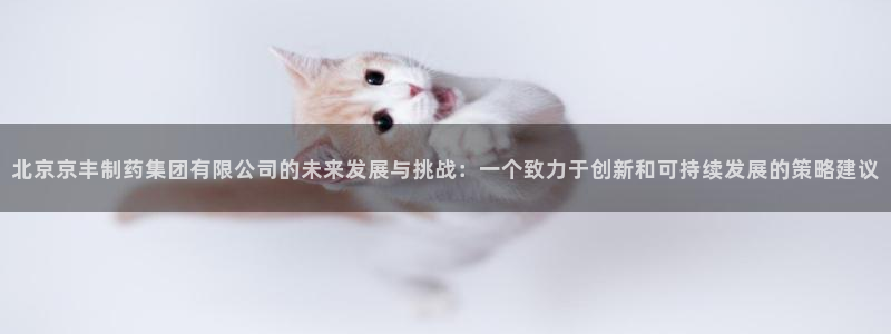 ag九游会老哥俱乐部：北京京丰制药集团有限公司的未来发展与挑战：一个致力于创新和可持续发展的策略建议