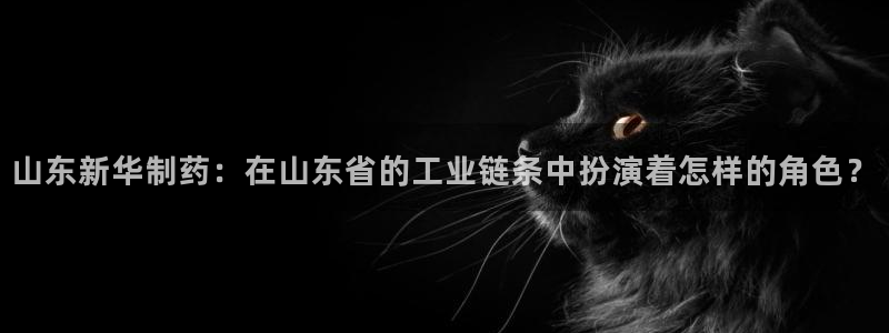 九游会老哥俱乐部官方网站：山东新华制药：在山东省的工业链条中扮演着怎样的角色？
